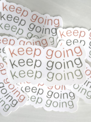 KEEP GOING WATERPROOF STICKER