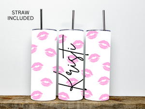 Personalized Kisses Lips Tumbler 20 oz. Tumbler