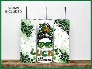 St. Patrick's Day Tumbler// Lucky Mama 20 oz. Tumbler